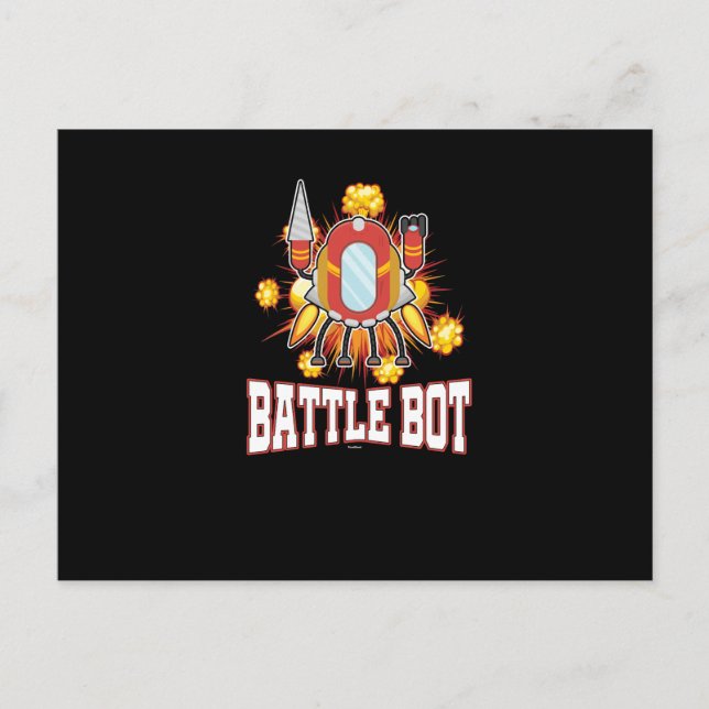 Battle Bot Robot Wars Holiday Postcard (Front)