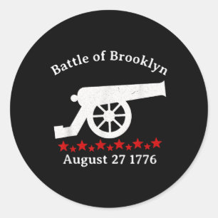 Battle Brooklyn Heights Cannon Revolutionary War R Classic Round Sticker