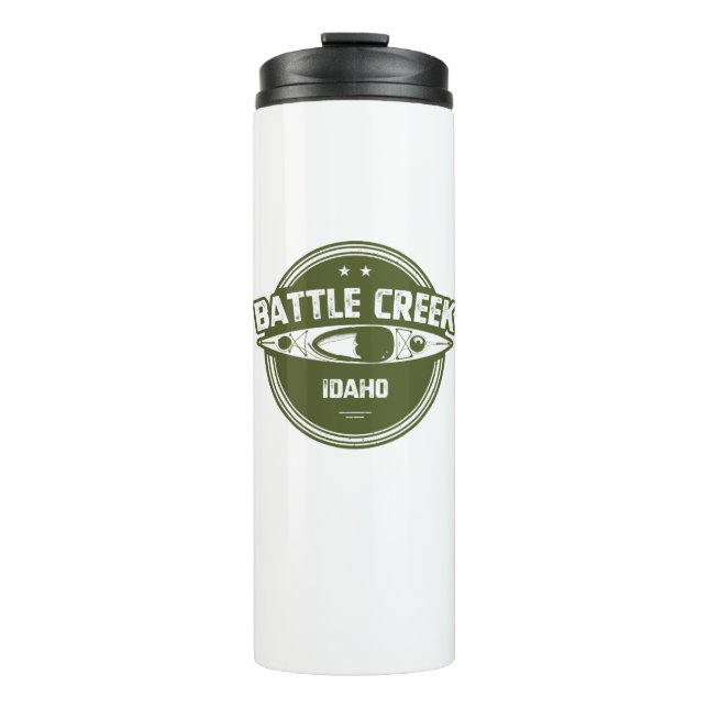 Battle Creek Wild And Scenic River Idaho Kayaking Thermal Tumbler (Front)