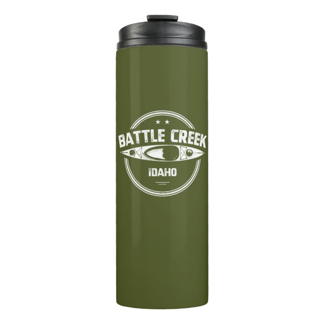 Battle Creek Wild And Scenic River Idaho Kayaking Thermal Tumbler (Front)