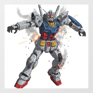 Battle Damaged Gundam Window Cling