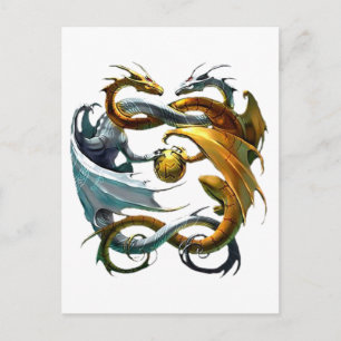 Battle Dragons Postcard