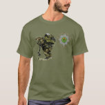 Battle Fatigue Green Scots Guards T-shirt<br><div class="desc">This Fantastic design of the British soldier dressed in full battle order and using the S.L.R Rifle fitted with the S.U.S.A.T x4 . Also with the Capstar of the Scots Guards suitable for all who have a connection with this Household Division Regiment. with over 370 yrs of History behind it....</div>