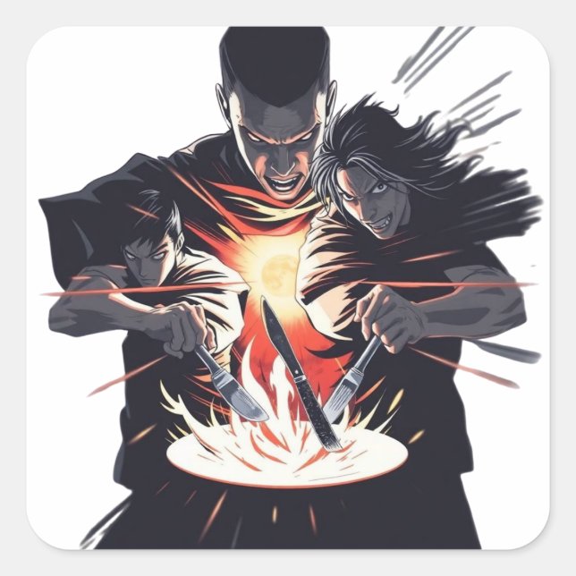 Battle Feast: Rise of the Culinary Warriors Square Sticker (Front)