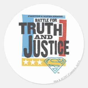 Battle for Truth & Justice Classic Round Sticker