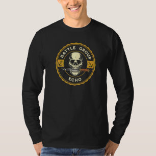 Battle Group Echo Skull With Knife Sailor Art T-Shirt