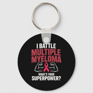 Battle multiple myeloma superpower cancer fighter key ring