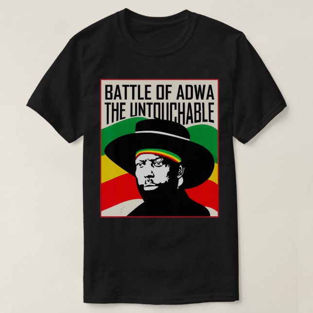 Battle of Adwa 125th Year Victory Menelik II  T-Shirt (Design Front)