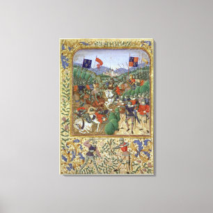 Battle of Agincourt, October 25th 1415 (w/c on pap Canvas Print
