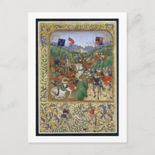 Battle of Agincourt, October 25th 1415 (w/c on pap Postcard