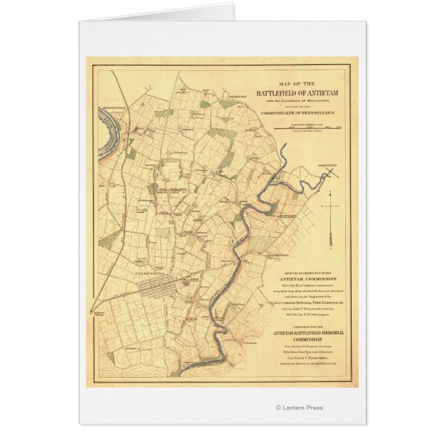 Battle of Antietam - Civil War Panoramic Map (Front)