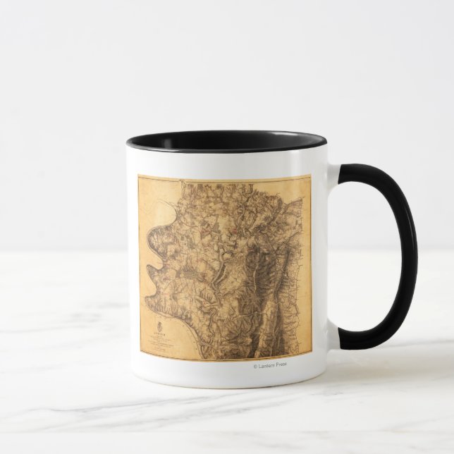 Battle of Antietam - Civil War Panoramic Map 6 Mug (Right)