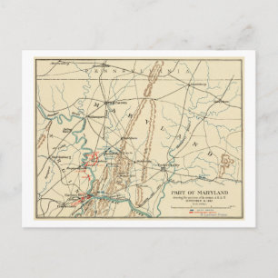 Battle of Antietam - Civil War Panoramic Map 7 Postcard