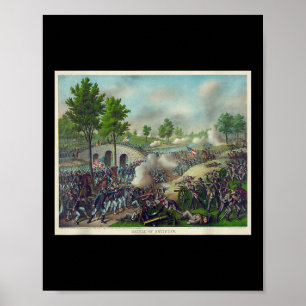 Battle Of Antietam Painting Civil War Battle Poster
