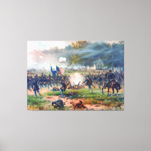 Battle of Antietam Thure de Thulstrup 1887 Restore Canvas Print