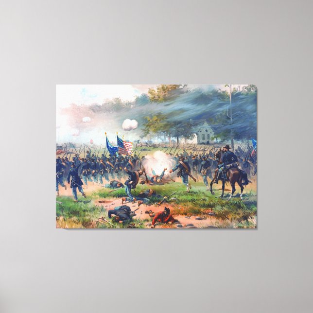 Battle of Antietam Thure de Thulstrup 1887 Restore Canvas Print (Front)