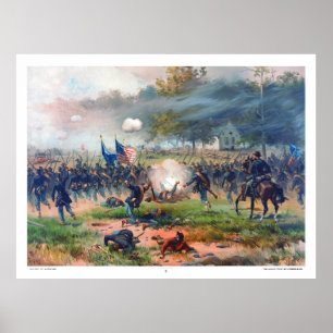 Battle of Antietam Thure de Thulstrup 1887 Restore Poster