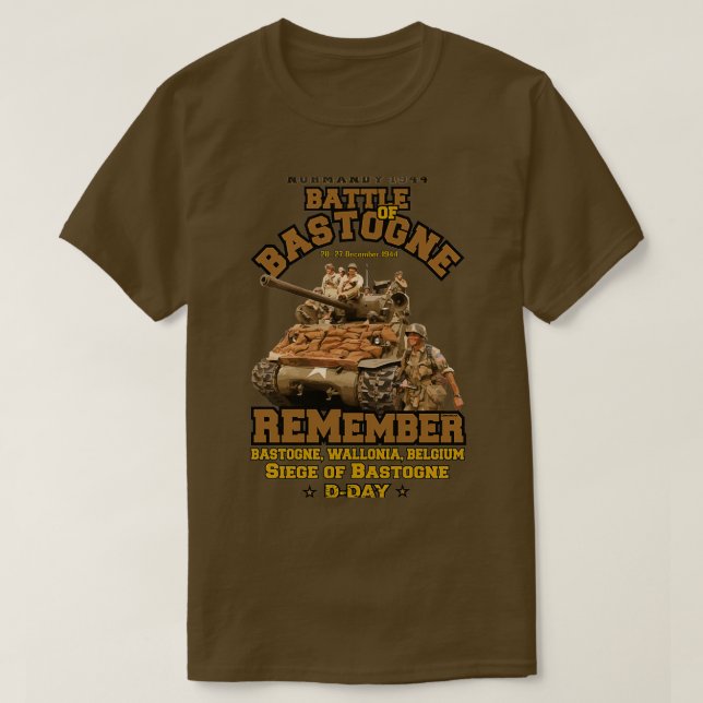 Battle of Bastogne 1944 Remember T-Shirt (Design Front)