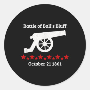 Battle Of Bluff Virginia Civil Battles War Cannon  Classic Round Sticker