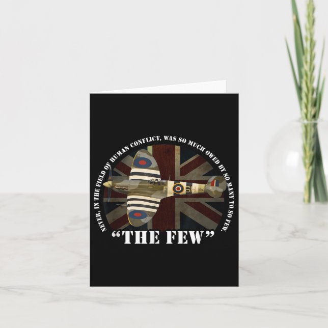 Battle Of Britain Raf Aircraft Spitfire The Few Wa Card (Front)