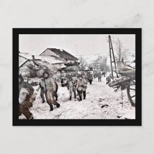 Battle of Bulge Troop Recon Postcard