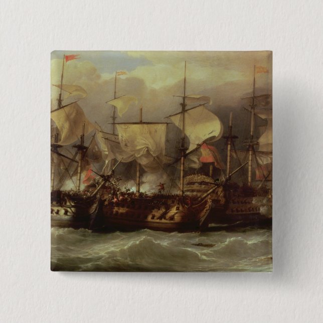 Battle of Cape St.Vincent 15 Cm Square Badge (Front)