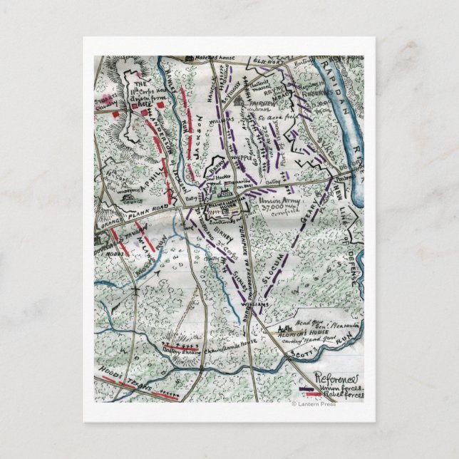 Battle of Chancellorsville 2 Postcard (Front)