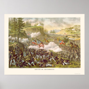 Battle of Chickamauga by Kurz and Allison 1863 Poster