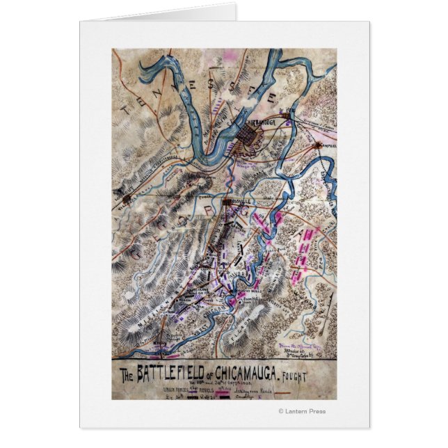 Battle of Chickamauga - Civil War Panoramic Map (Front)