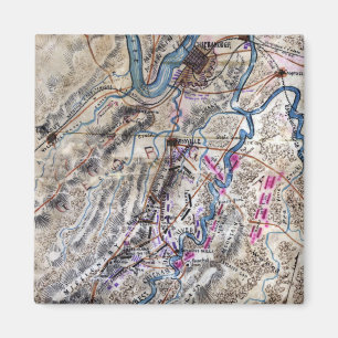 Battle of Chickamauga - Civil War Panoramic Map Magnet