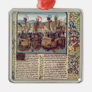 Battle of Ecluse, from 'Froissart's Chronicle' Metal Tree Decoration