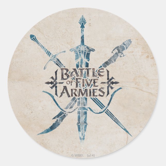 BATTLE OF FIVE ARMIES™ Logo Classic Round Sticker (Front)