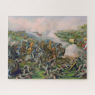Battle of Five Forks Kurz & Allison Lithograph  Jigsaw Puzzle