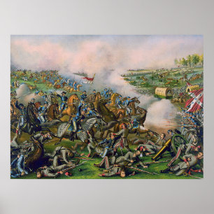 Battle of Five Forks Kurz & Allison Lithograph Poster