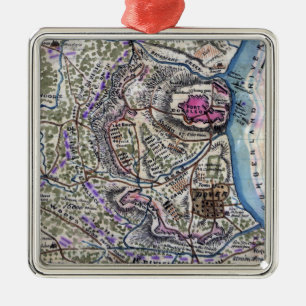 Battle of Fort Donelson - Civil War Panoramic Metal Tree Decoration