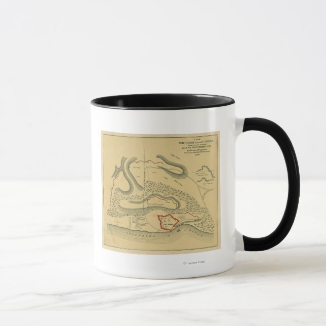 Battle of Fort Henry - Civil War Panoramic Map Mug (Right)