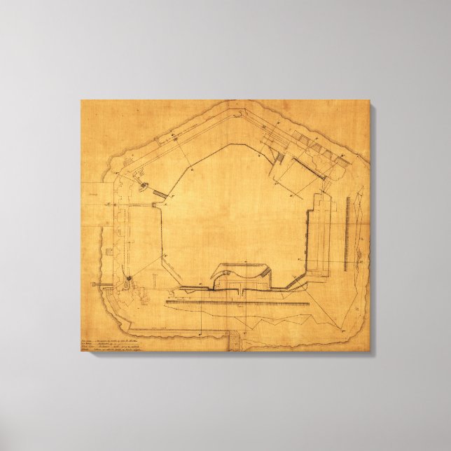 Battle of Fort Sumter - Civil War Panoramic 4 Canvas Print (Front)