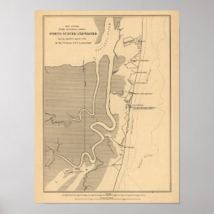 Battle of Fort Sumter - Civil War Panoramic 4 Poster