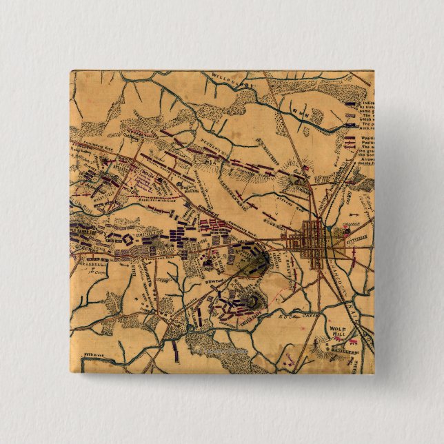 Battle of Gettysburg 14 15 Cm Square Badge (Front)