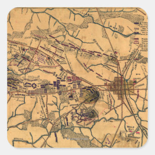 Battle of Gettysburg 14 Square Sticker