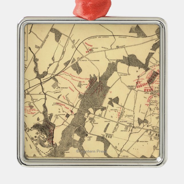 Battle of Gettysburg 15 Metal Tree Decoration (Front)