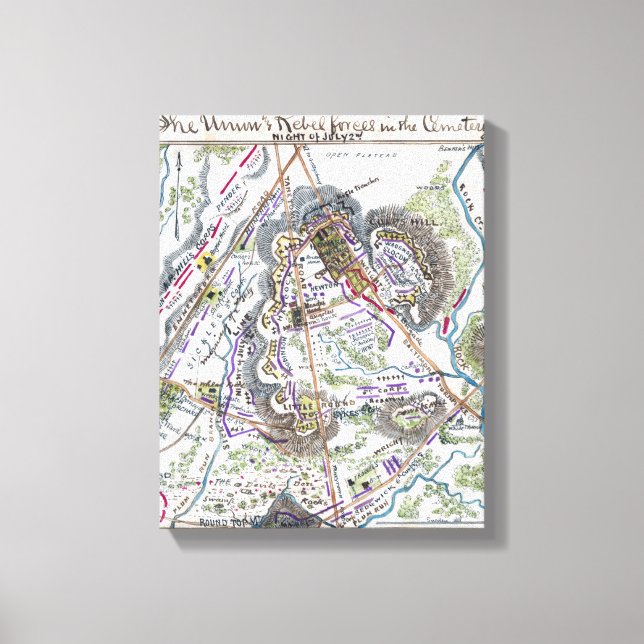 Battle of Gettysburg 2 Canvas Print (Front)