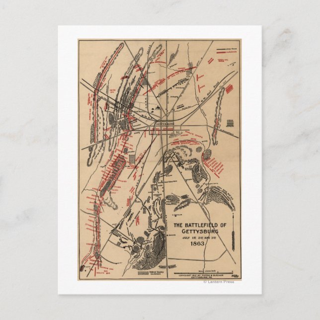 Battle of Gettysburg 2 Postcard (Front)
