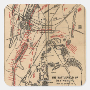 Battle of Gettysburg 2 Square Sticker