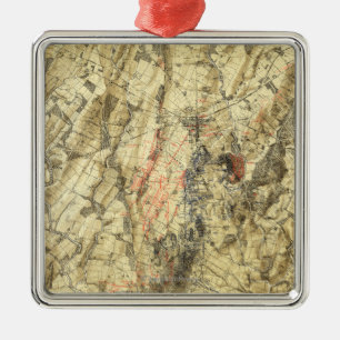 Battle of Gettysburg 5 Metal Tree Decoration