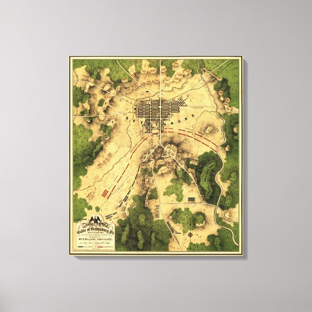 Battle of Gettysburg 7 Canvas Print (Front)