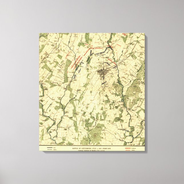 Battle of Gettysburg 9 Canvas Print (Front)