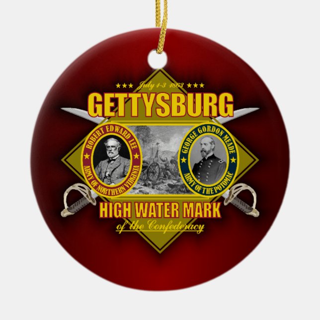 Battle of Gettysburg Ceramic Tree Decoration (Front)