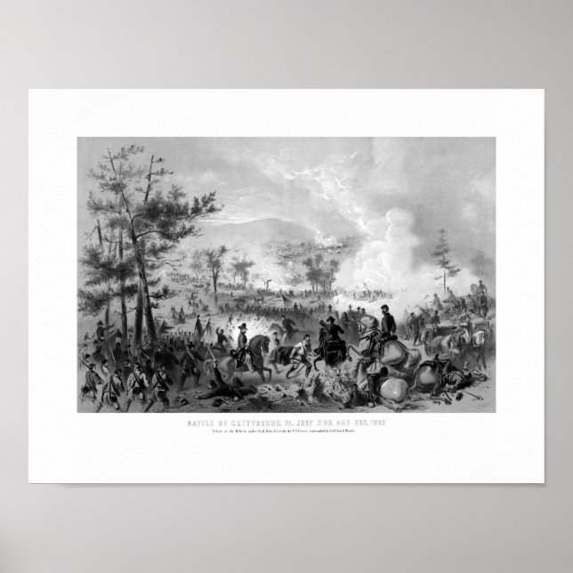 Battle of Gettysburg -- Civil War Poster (Front)
