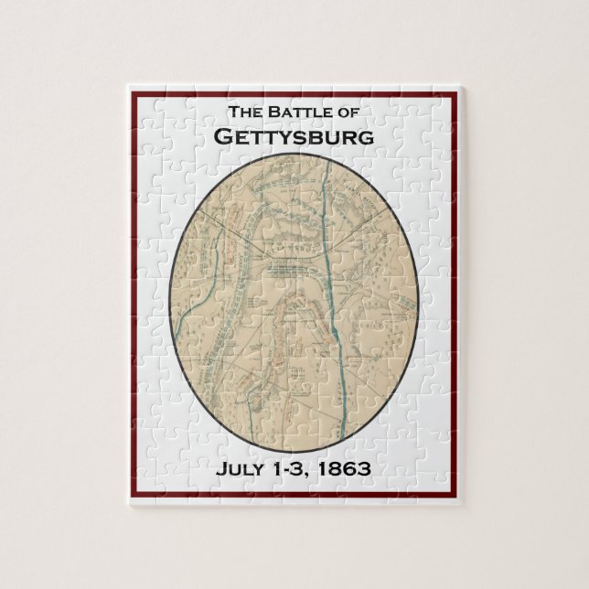 Battle of Gettysburg Map Puzzle (Vertical)
